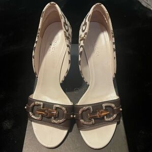 Gucci Brown Open-Toe Women's Shoes